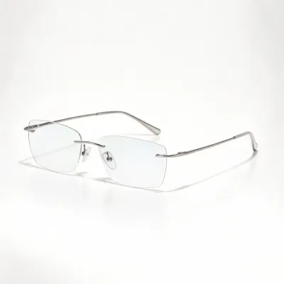 titanium rimless glasses